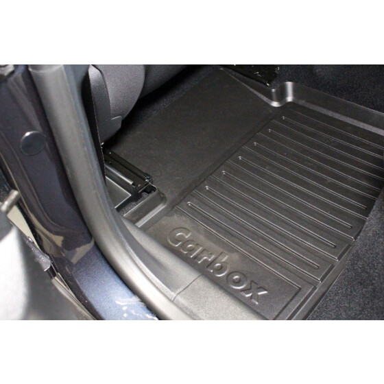 Fußmatte mit Rand - Ford Focus IV MK4 Fließheck 5-Türer 3-Türer hinten links - Fußraummatte abwaschbar geruchlos abriebfest anti-rutsch-sicher