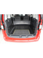 Kofferraumwanne hoher Rand - VW Caddy V L1 Rücksitze komplett ausgebaut Life Style Dark Label - Carbox Laderaumwanne ganze Ladefläche