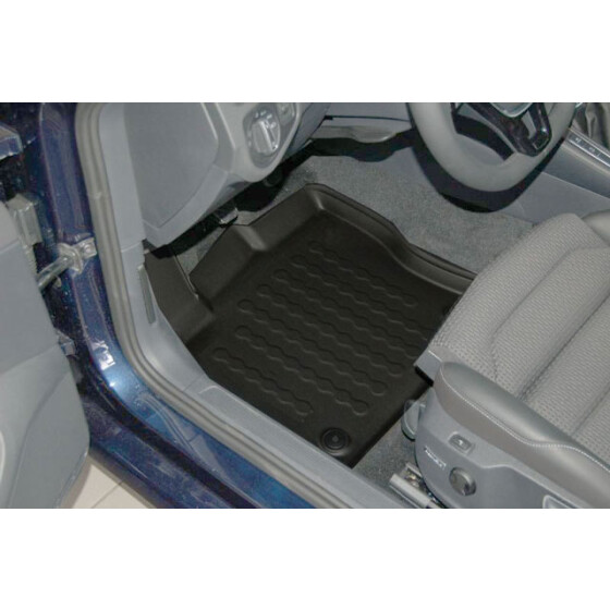 Fußmatte mit Rand - VW Golf VIII Variant Typ CD vorne links - schützt auch die Fußablage ideal für nasse und schmutzige Schuhe