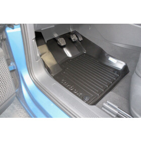 Fußmatte mit Rand - VW Caddy V Life/Style/Dark Label Typ SK vorne links -  Fußraumschale passform Winter Wasser Fußrauschutz abwaschbar abriebfest geruchlos