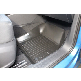 Fußmatte mit Rand - VW Caddy V Life/Style/Dark Label Typ SK vorne rechts -  Fußraumschale passform Winter Wasser Fußrauschutz abwaschbar abriebfest geruchlos