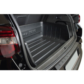 Kofferraumwanne BMW X3 G01 inklusive Ladekantenschutz - die Anti-Rutsch-Matte kann über die Stoßstange gelegt werden - kein Verrutschen durch Clip-Fixierung