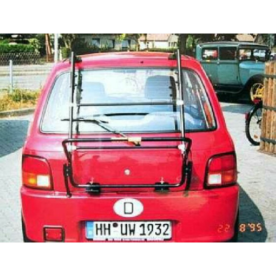 Paulchen Heckträger - Daihatsu Cuore ab 2/1995-01/1999 - mit optionalen Trägersystem, Schienensystem und Zubehör