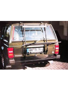 Paulchen Heckträger - Chrysler Jeep Cherokee ab -03/1997 - mit optionalen Trägersystem, Schienensystem und Zubehör