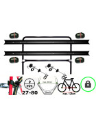 Paulchen System 2 Fahrradschienen Comfort Class + Rahmenhalter für das 3. + 4. Rad inkl.  Rahmenerweiterung - Artikel: 6044